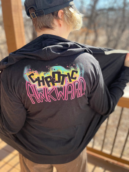 Chaotic Awkward Unisex Fit Zip Hoodie