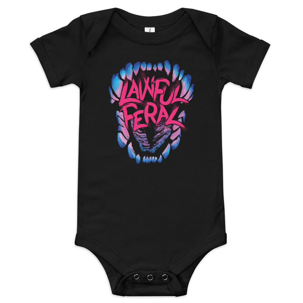 Baby: “Lawful Feral”  short sleeve one piece