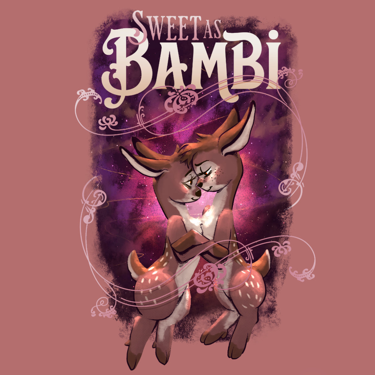 "Sweet as Bambi" Bambi lesbian flag fem Racerback Tank