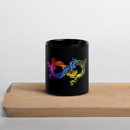 “Cosmic Horror Neurodiversity symbol” Black Glossy Mug