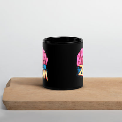 "Brain go Zoom" Black Glossy Mug