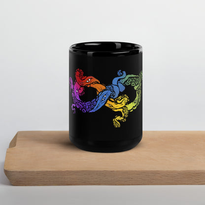 “Cosmic Horror Neurodiversity symbol” Black Glossy Mug