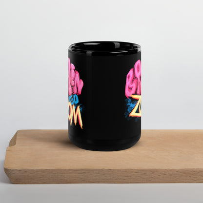 "Brain go Zoom" Black Glossy Mug