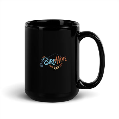 "byslexia is a ditch" Black Glossy Mug