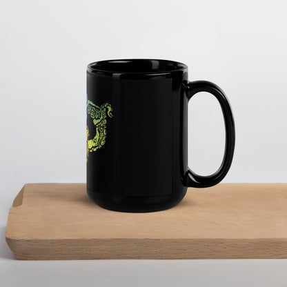 “Cosmic Horror Neurodiversity symbol” Black Glossy Mug