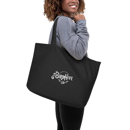 "byslexia is a ditch" Large organic tote bag