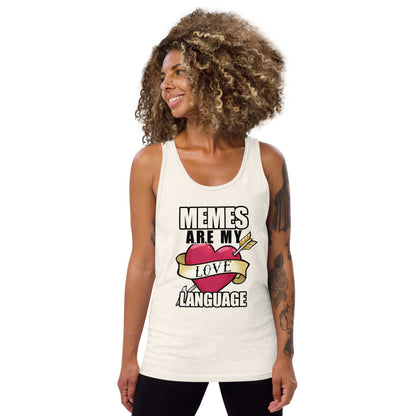 Memes Are My Love Language Masc Fit Tank Top