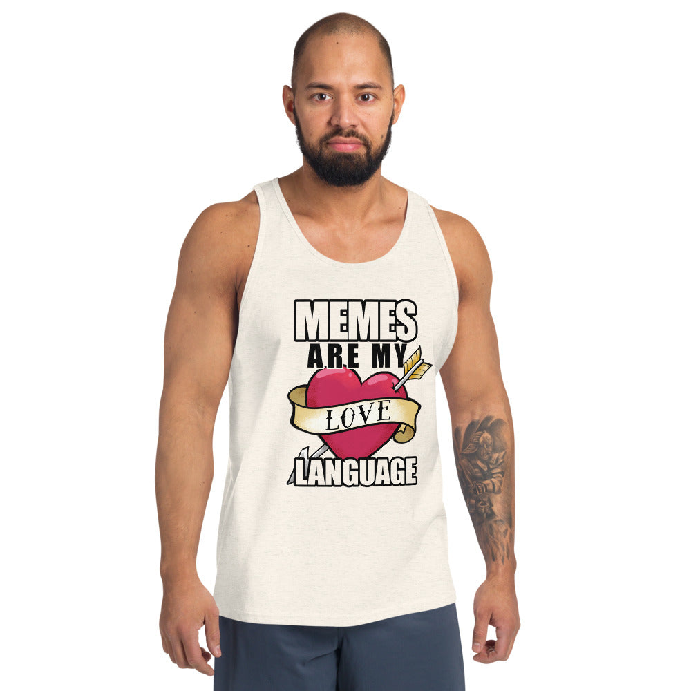 Memes Are My Love Language Masc Fit Tank Top