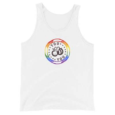 You "Bee" You Pride Flag Colors Unisex Fit Tank Top IN WHITE