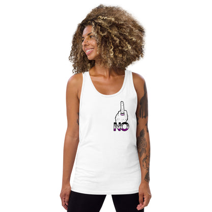 “No” Ace Flag Flippin’ The Bird Unisex Tank Top