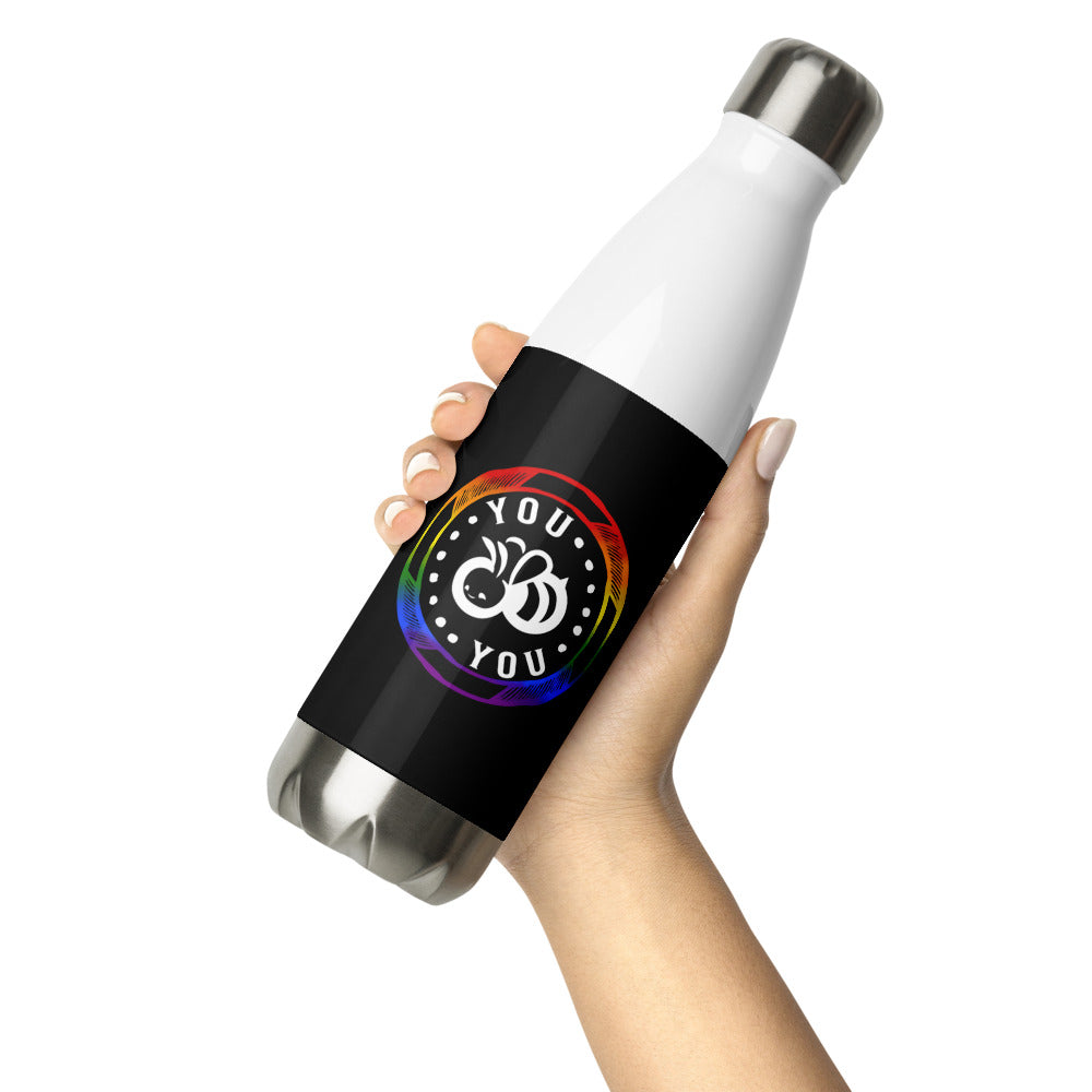 You "Bee" You Pride Flag Colors Stainless Steel Water Bottle