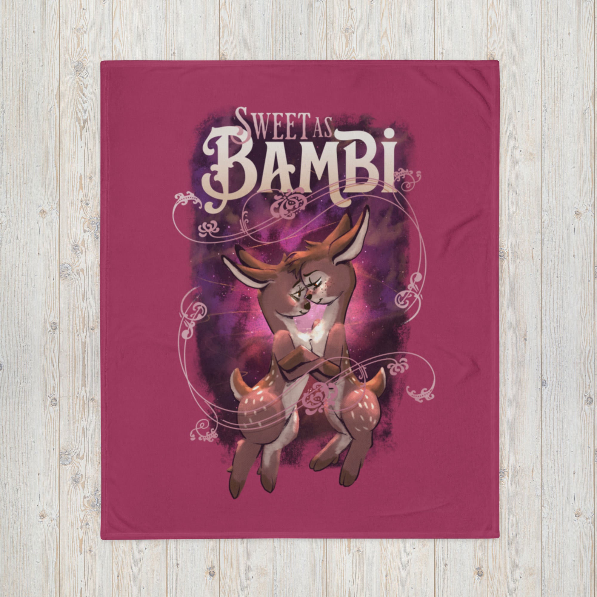 "Sweet as Bambi" Bambi lesbian flag Throw Blanket