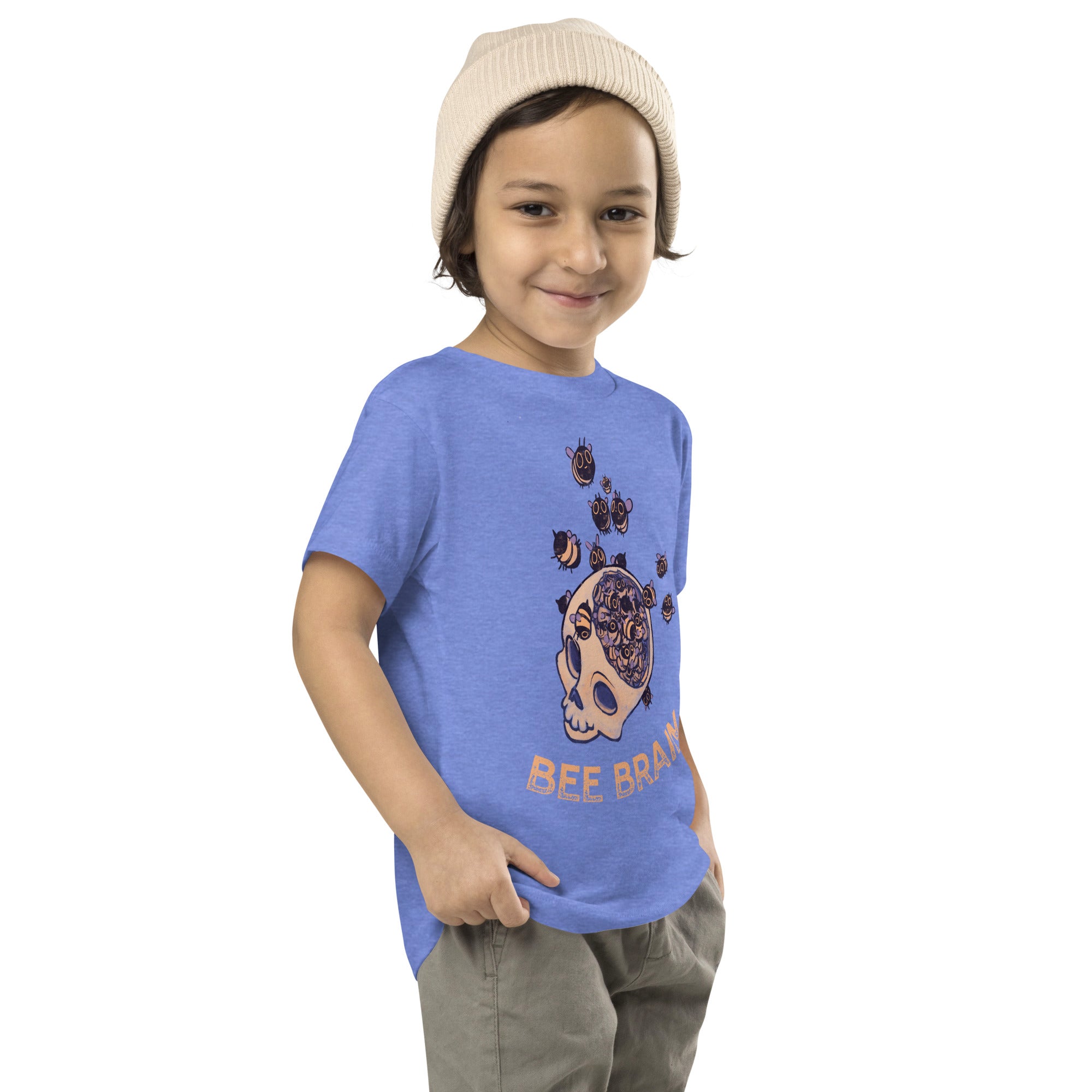 Toddler: "Bee Brain" Short Sleeve Tee