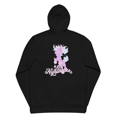 "In Your Nightmares" Unisex basic zip hoodie