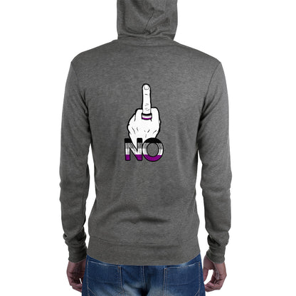 “No” Ace Flag Flippin’ The Bird Unisex zip hoodie