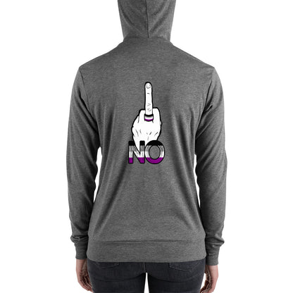 “No” Ace Flag Flippin’ The Bird Unisex zip hoodie