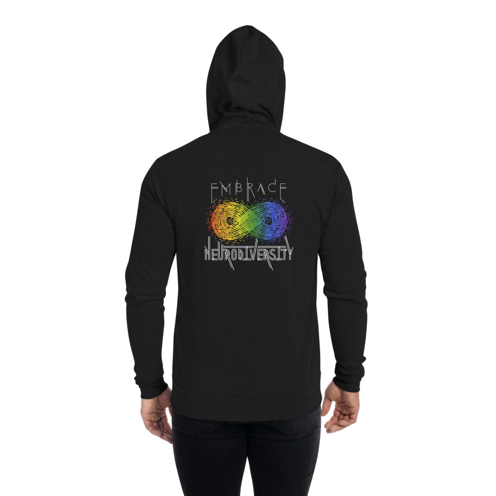 Embrace Neurodiversity Unisex Fit Zip Hoodie