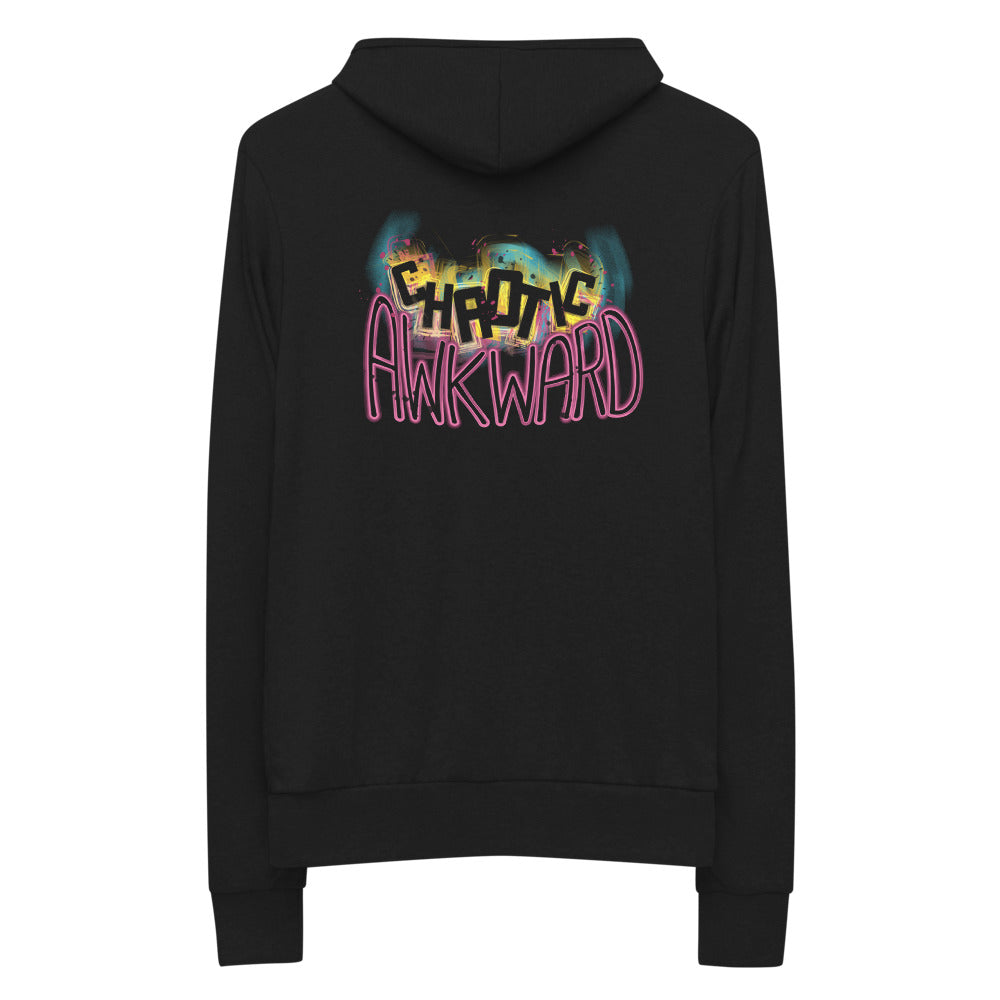 Chaotic Awkward Unisex Fit Zip Hoodie