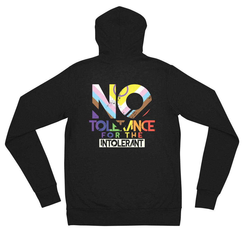 No Tolerance for the Intolerant Unisex fit zip hoodie