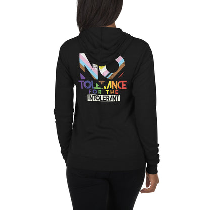 No Tolerance for the Intolerant Unisex fit zip hoodie