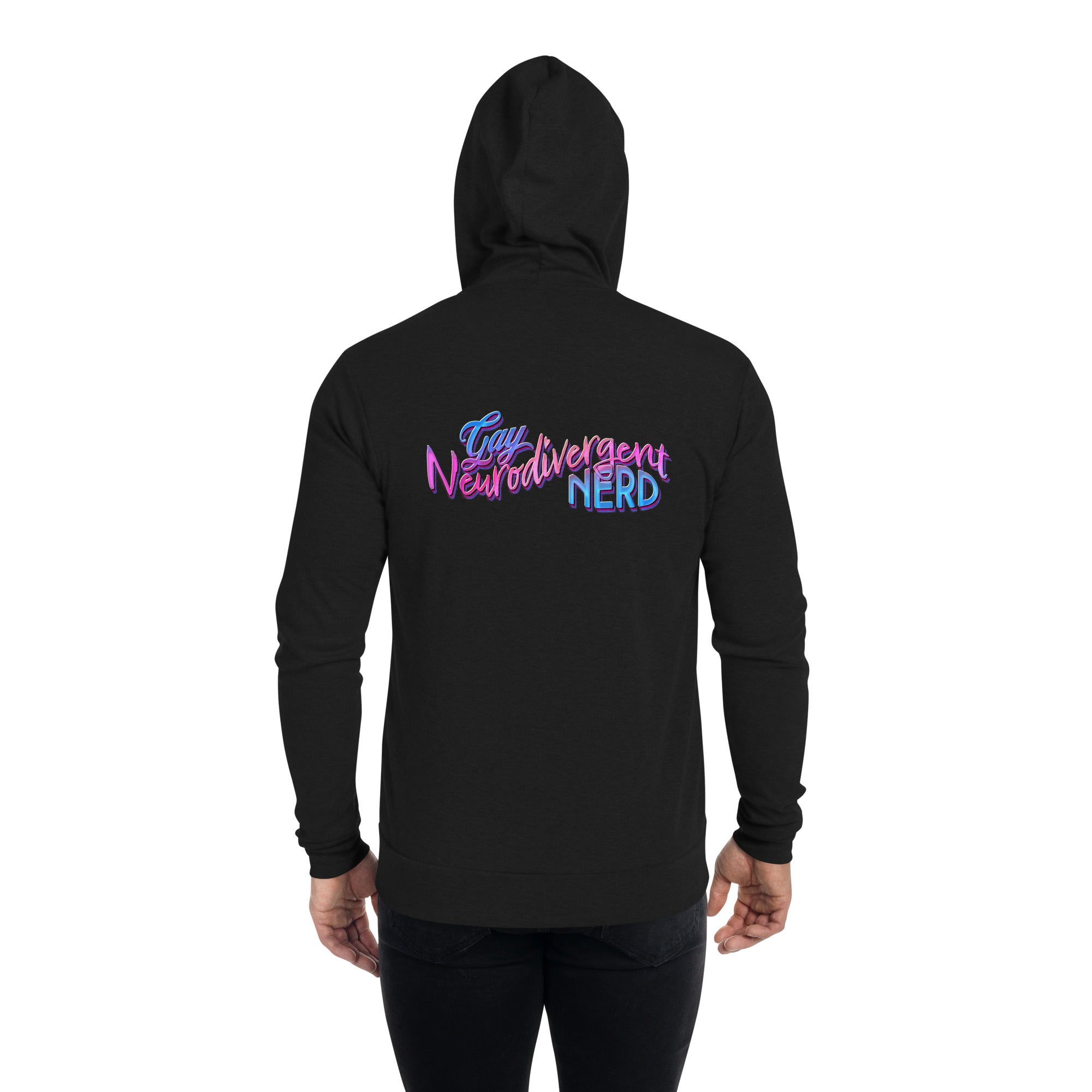 "Gay Neurodivergent Nerd" Unisex zip hoodie