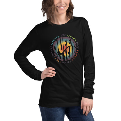 “Queer All Year” Unisex Long Sleeve Tee