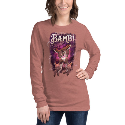 "Sweet as Bambi" Bambi lesbian flag Unisex Long Sleeve Tee