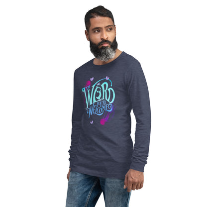 Blue "I'm Weird, You're Welcome" Unisex Long Sleeve Tee