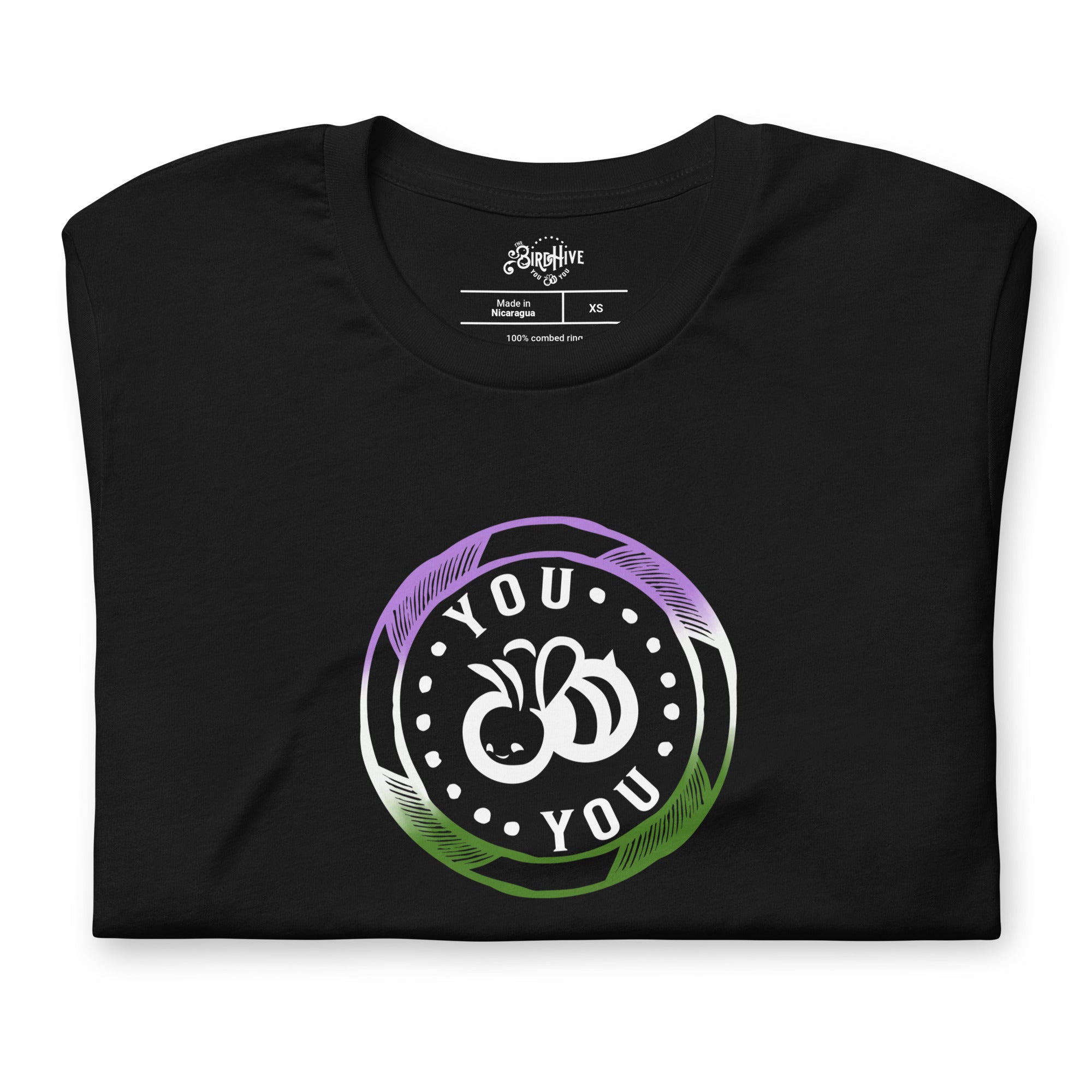 "You 'BEE' You Gender Queer PRIDE flag" Unisex t-shirt