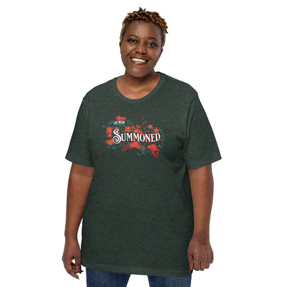 "I've Been Summoned" in green Unisex t-shirt