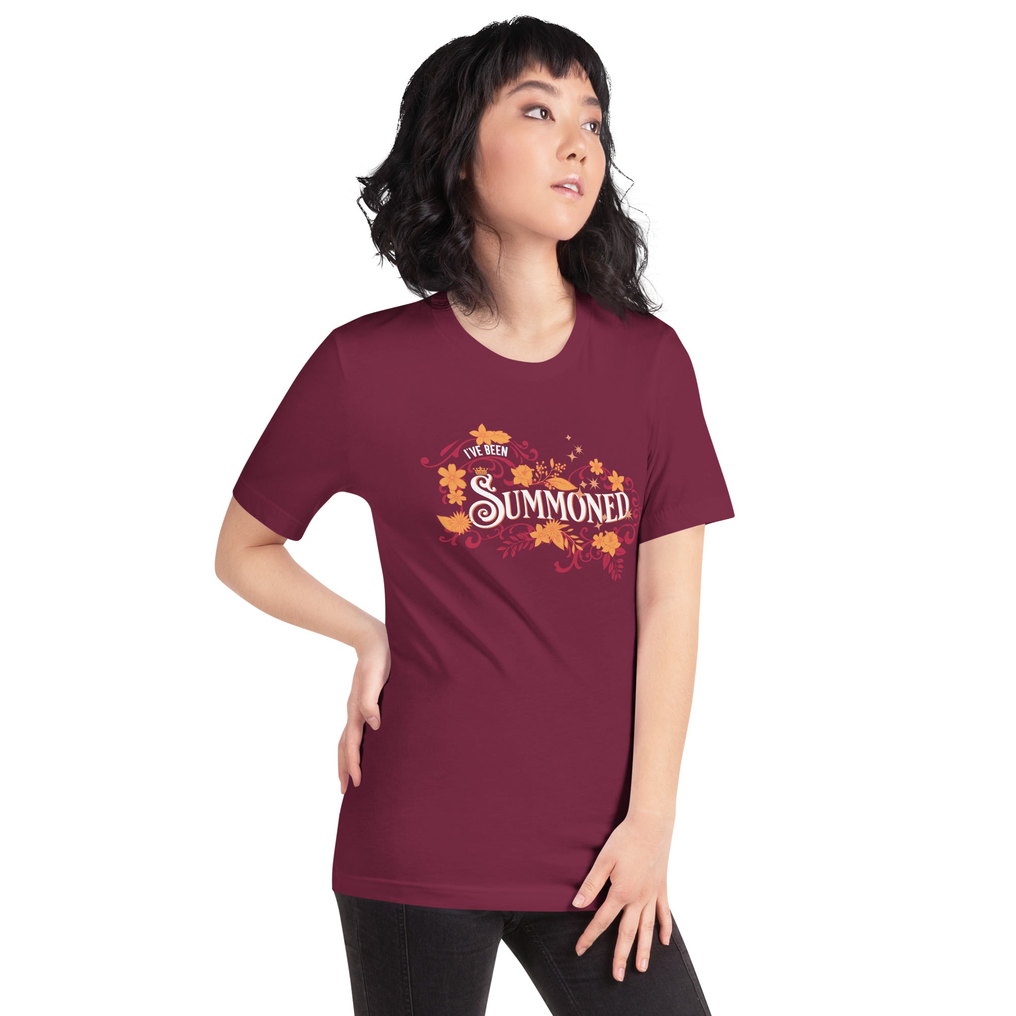 "I've Been Summoned" in Maroon Unisex t-shirt