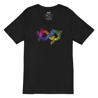 “Cosmic Horror Neurodiversity symbol” Unisex Short Sleeve V-Neck T-Shirt