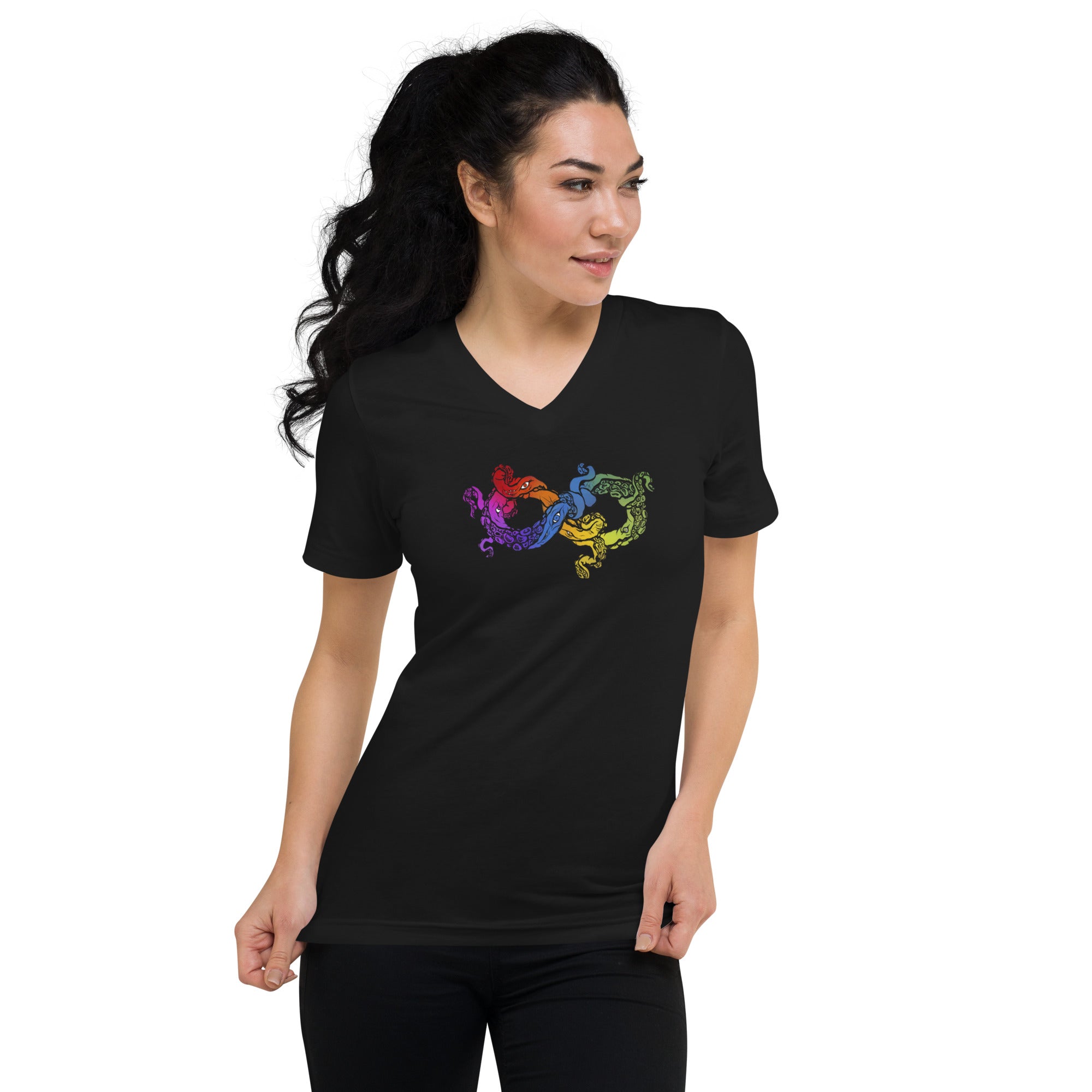 “Cosmic Horror Neurodiversity symbol” Unisex Short Sleeve V-Neck T-Shirt