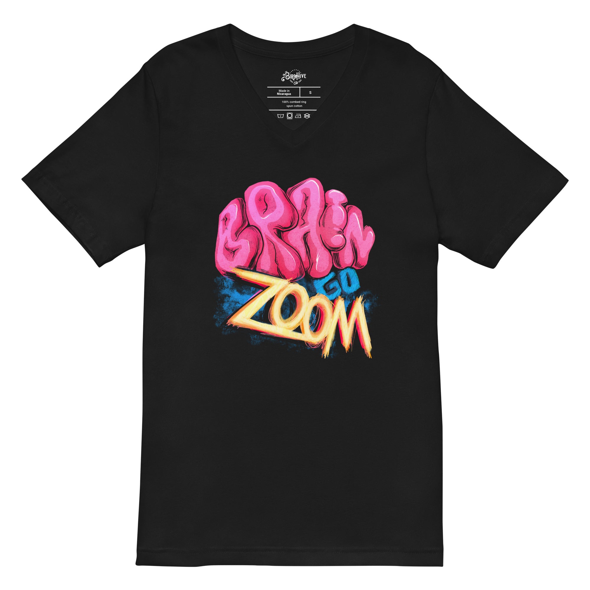 "Brain go Zoom" Unisex Short Sleeve V-Neck T-Shirt