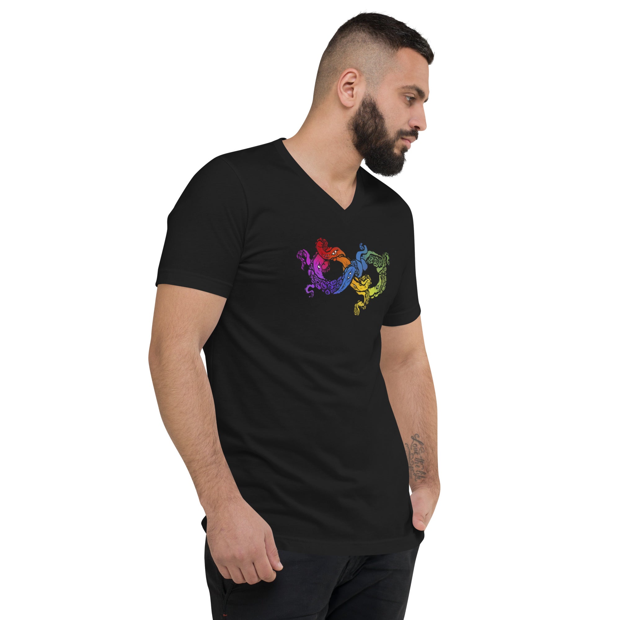 “Cosmic Horror Neurodiversity symbol” Unisex Short Sleeve V-Neck T-Shirt