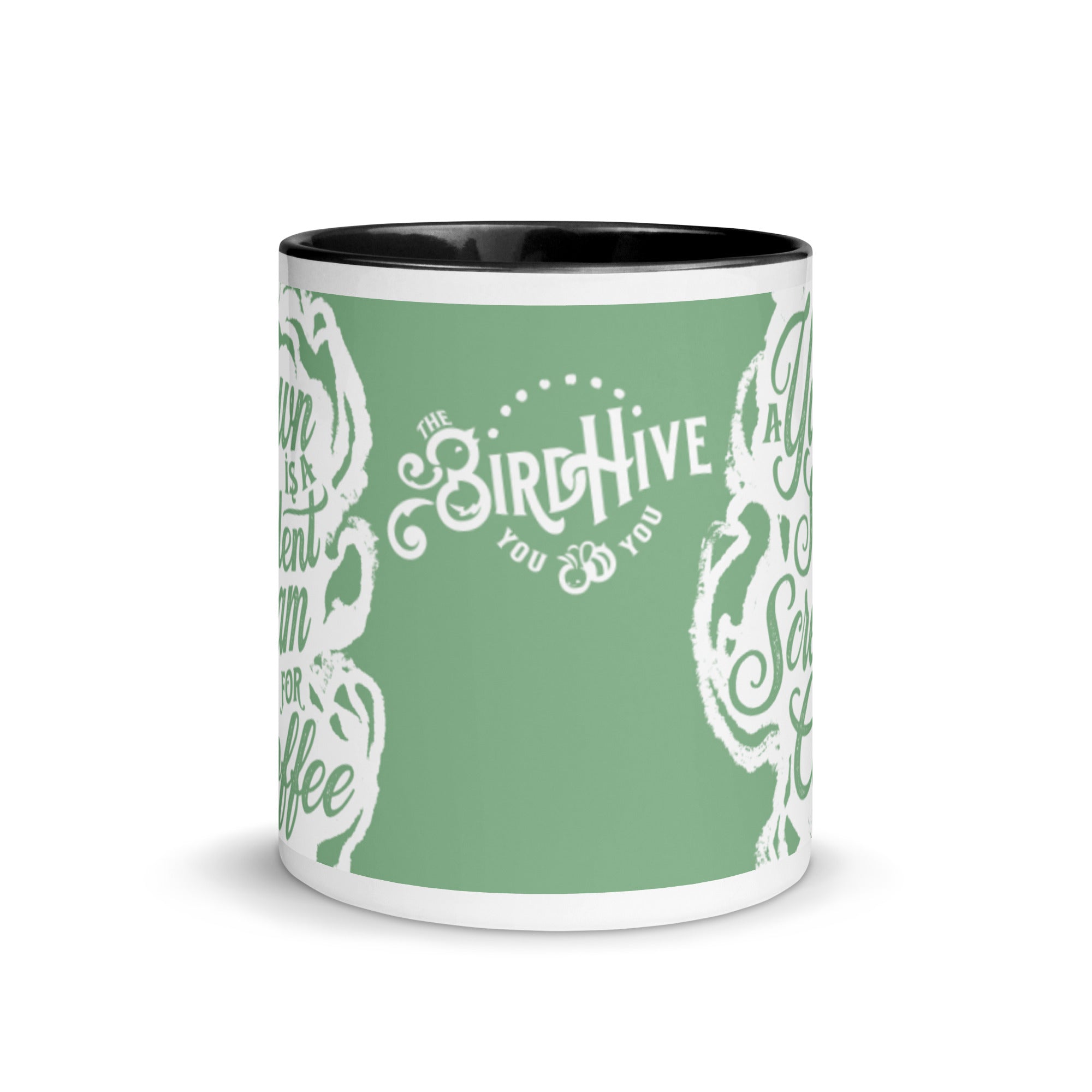 "A Yawn is a Silent Scream for Coffee" Mug with Color Inside