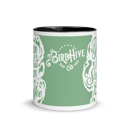"A Yawn is a Silent Scream for Coffee" Mug with Color Inside
