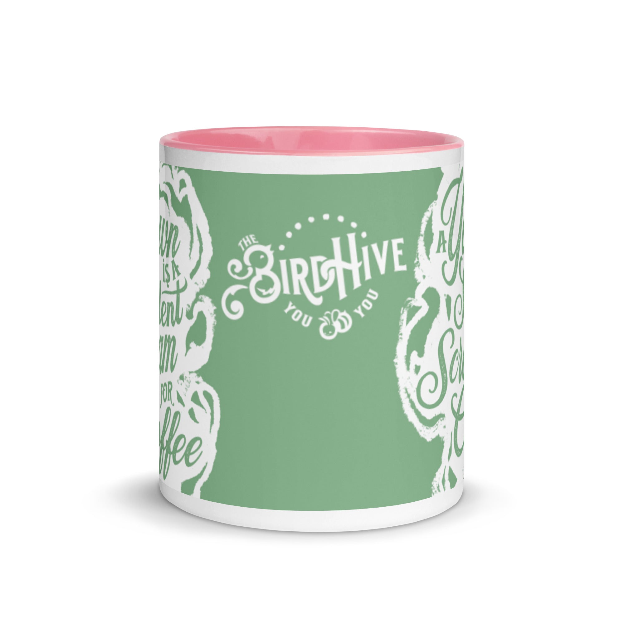 "A Yawn is a Silent Scream for Coffee" Mug with Color Inside