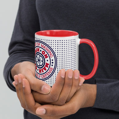 “Mask ON Mask OFF” Mug with Color Inside