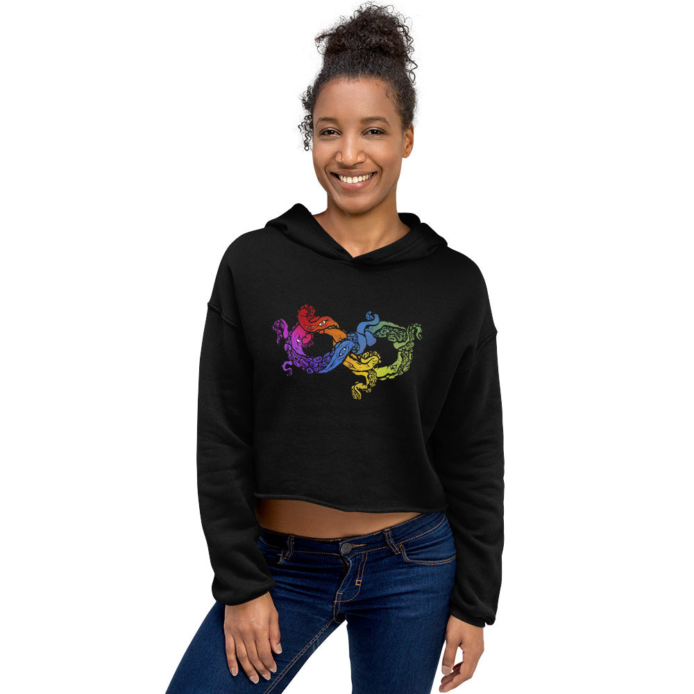 “Cosmic Horror Neurodiversity symbol” Crop Hoodie