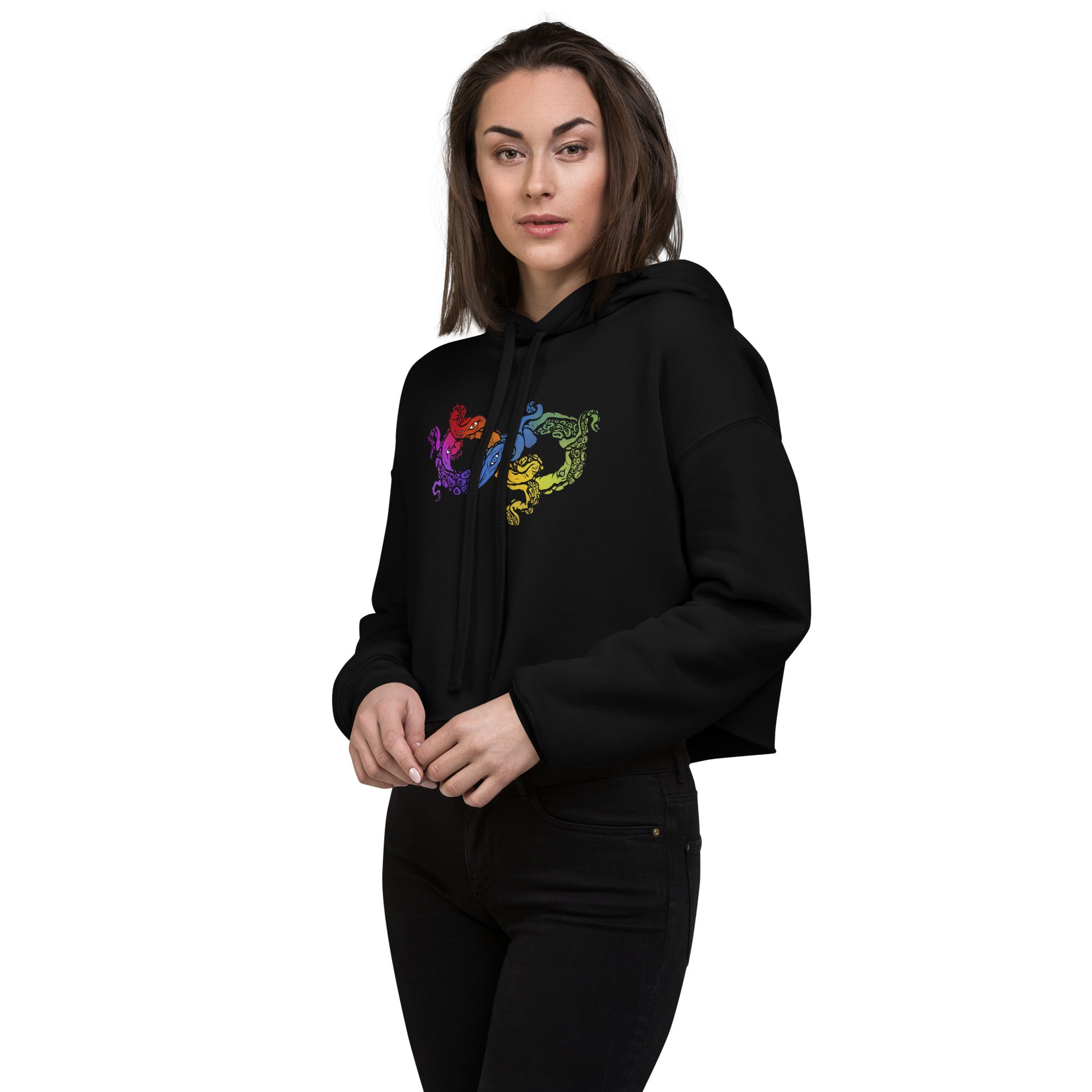 “Cosmic Horror Neurodiversity symbol” Crop Hoodie