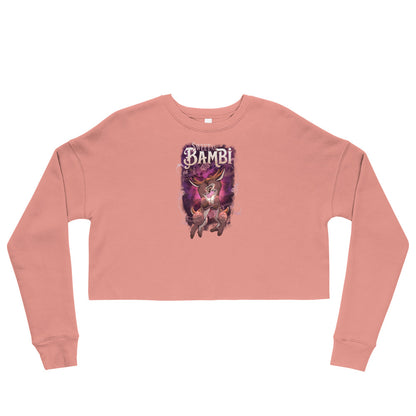 "Sweet as Bambi" Bambi lesbian flag fem fit Crop Sweatshirt