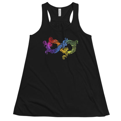 “Cosmic Horror Neurodiversity symbol” Fem Fit Flowy Racerback Tank