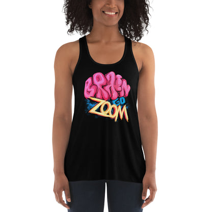 "Brain go Zoom" Fem Fit Flowy Racerback Tank