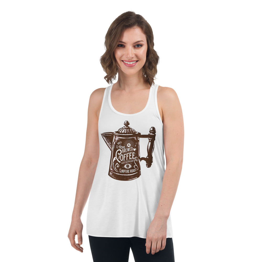 Homebrew Coffee Fem Fit Flowy Racerback Tank