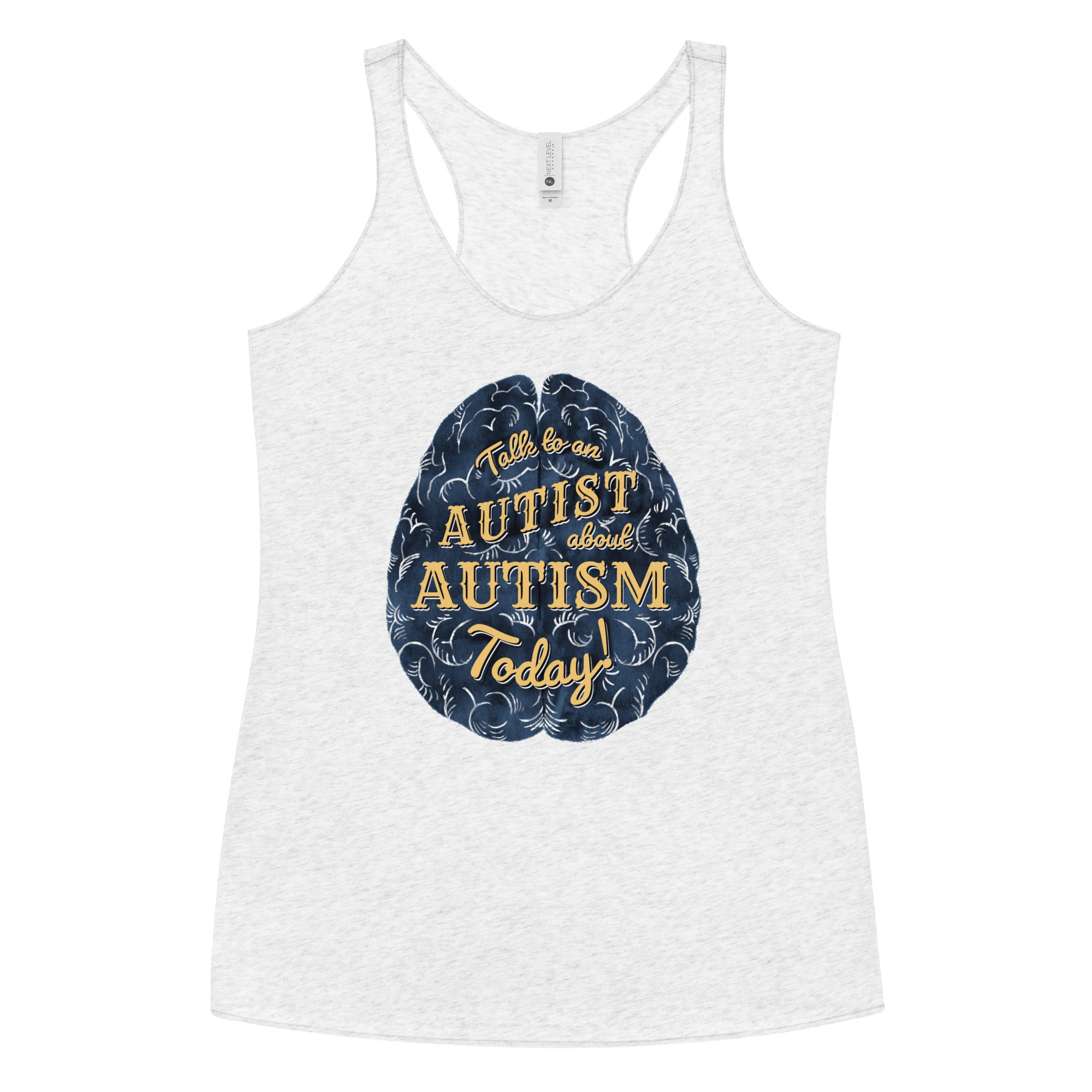 "Ask an Autist about Autism Today!" Racerback Tank