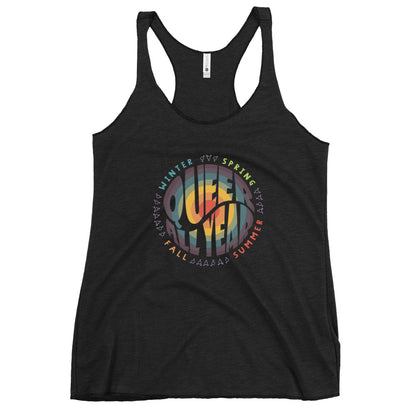 “Queer All Year” Fem Fit Racerback Tank