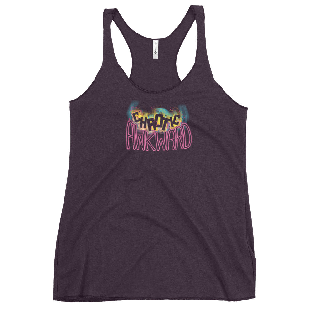 Chaotic Awkward Fem Fit Racerback Tank