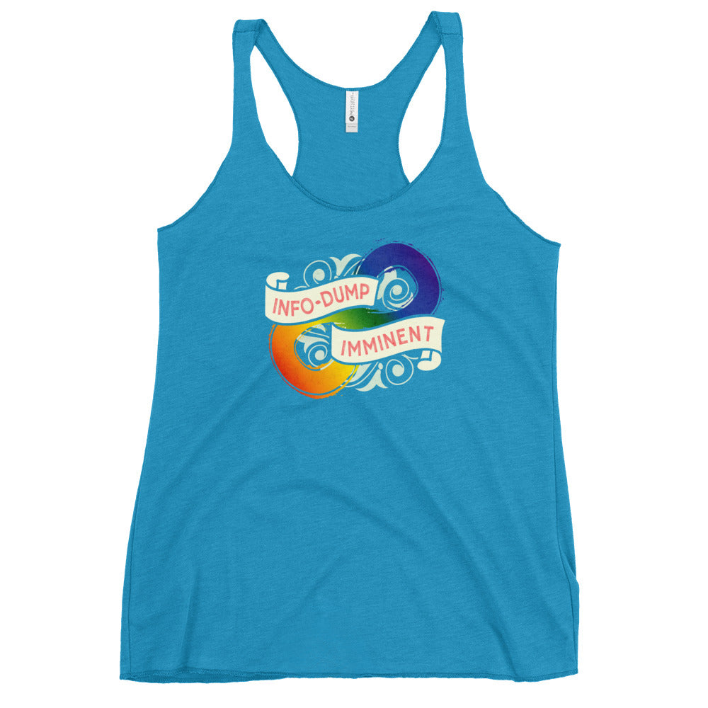 "InfoDump Imminent" fem fit Racerback Tank