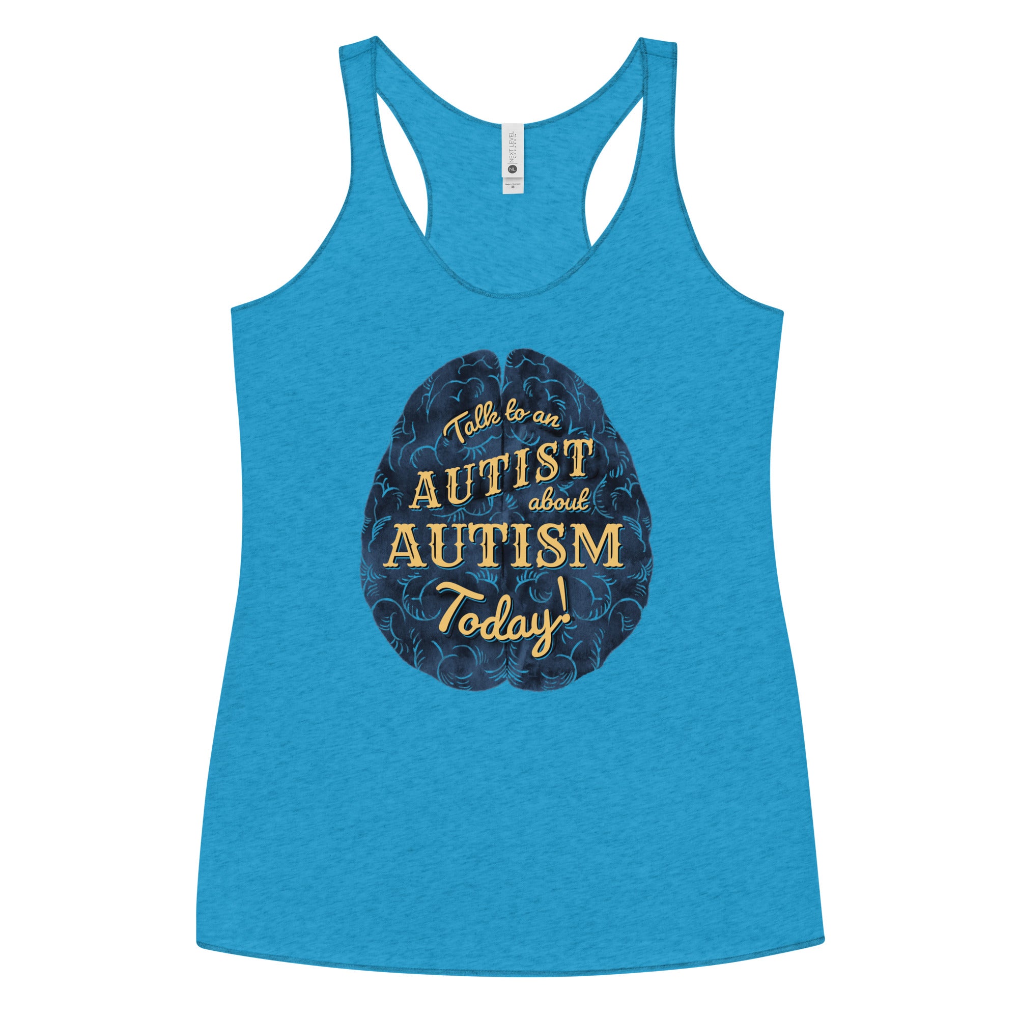 "Ask an Autist about Autism Today!" Racerback Tank